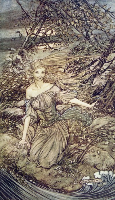Undine, Illustration aus dem Buch von Baron Friedrich de la Motte Fouque (1777-1843), 1909 von Arthur Rackham